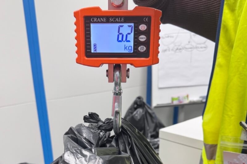 Calcular impacto pesar residuos