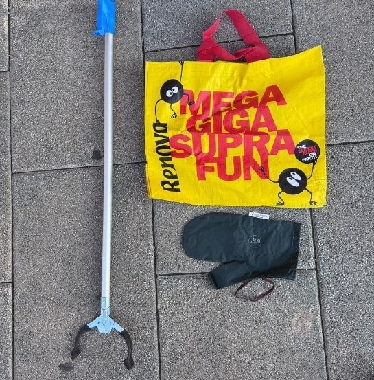 Kit de material necesario para una recogida de residuos