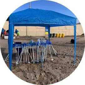 Imagen de la carpa con bebidas