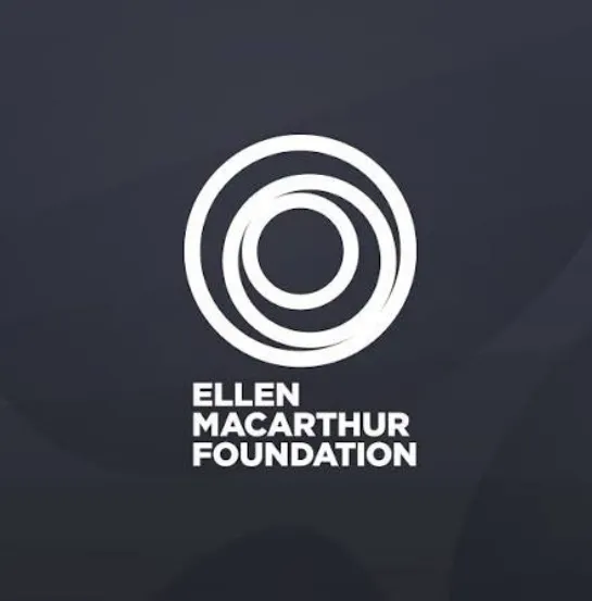 Logo de la Ellen MacArthur Foundation, referente internacional en economía circular que documenta casos empresariales aplicables a pymes que implementan el estándar VSME